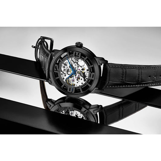 Stuhrling Original Winchester 3964L Men's Automatic Skeleton Watch, 42mm, Style C76BU