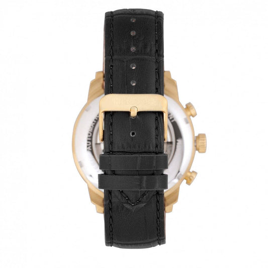 Heritor Arthur Men's Automatic Semi-Skeleton Leather Watch, Style HERHR7905