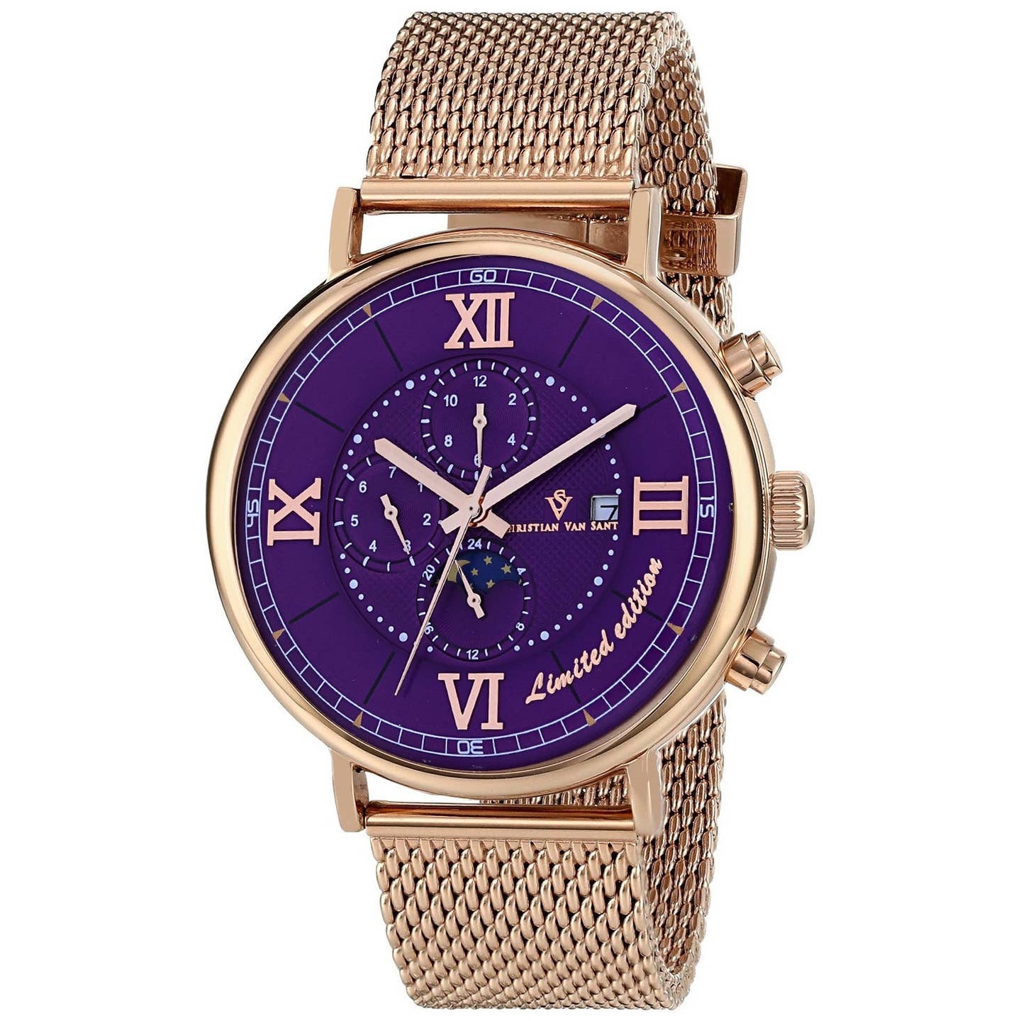 Christian Van Sant Somptueuse Men's Watch, Ltd Purple Dial