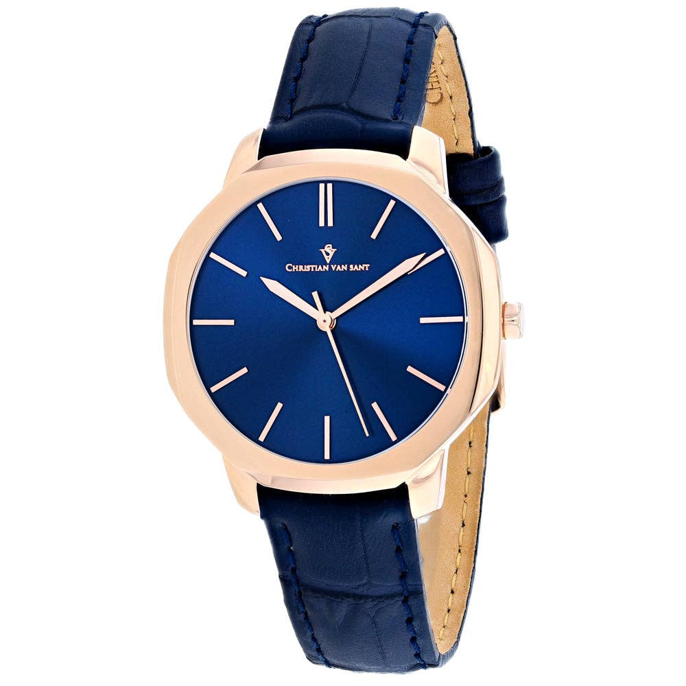 Christian Van Sant Octave Women's Quartz Watch, Blue Dial