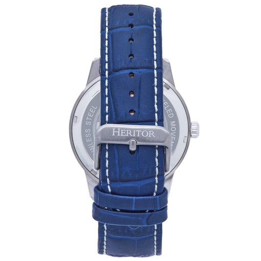 Heritor Davies Men's Automatic Semi-Skeleton Leather Watch, Style HERHS2503