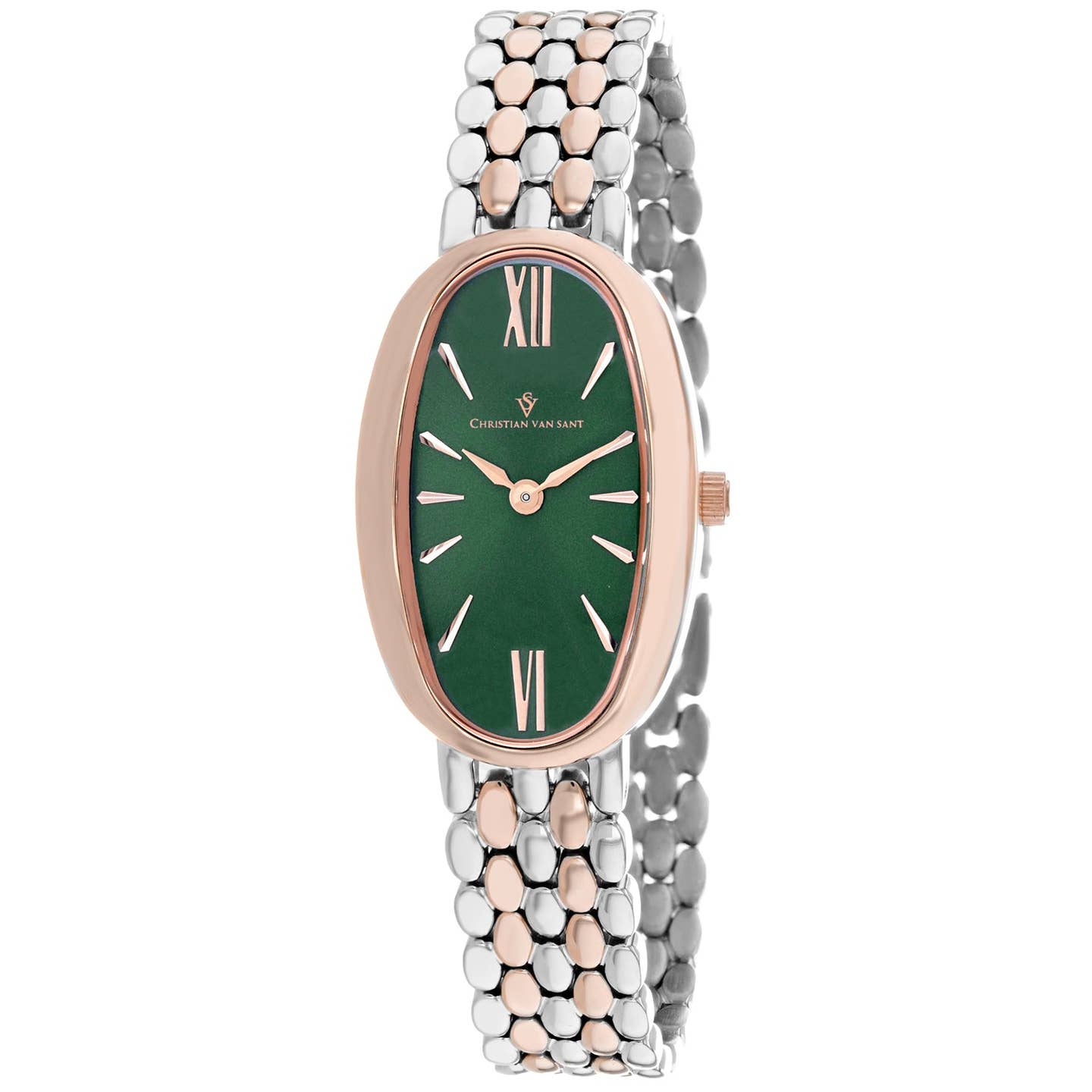 Christian Van Sant Lucia Women's Quartz Watch, Green Dial
