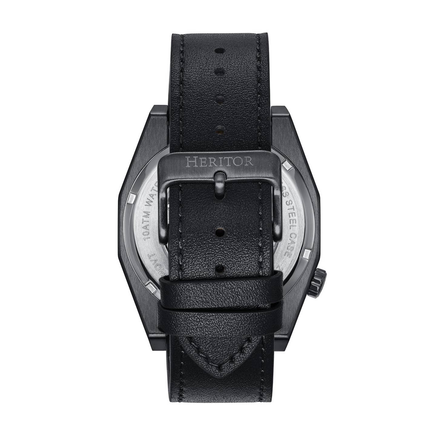 Heritor Amadeus Men's Automatic Semi-Skeleton Leather Watch, Style HERHS3405