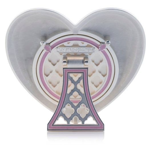 Jay Strongwater Chantal Heart Swarovski Crystal Enamel Picture Frame, Pink