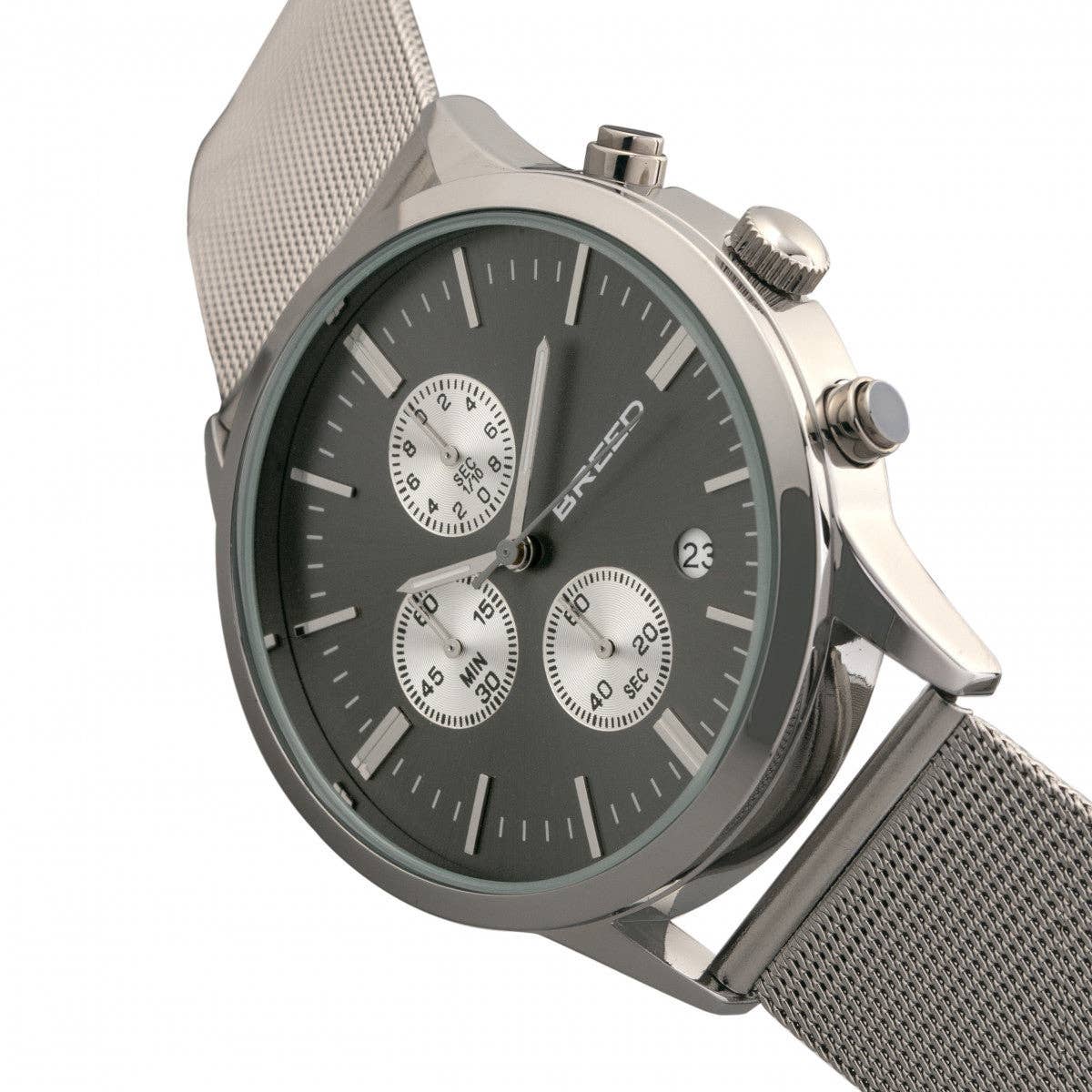 Breed Espinosa Men's Quartz Chronograph Date Mesh Bracelet Watch