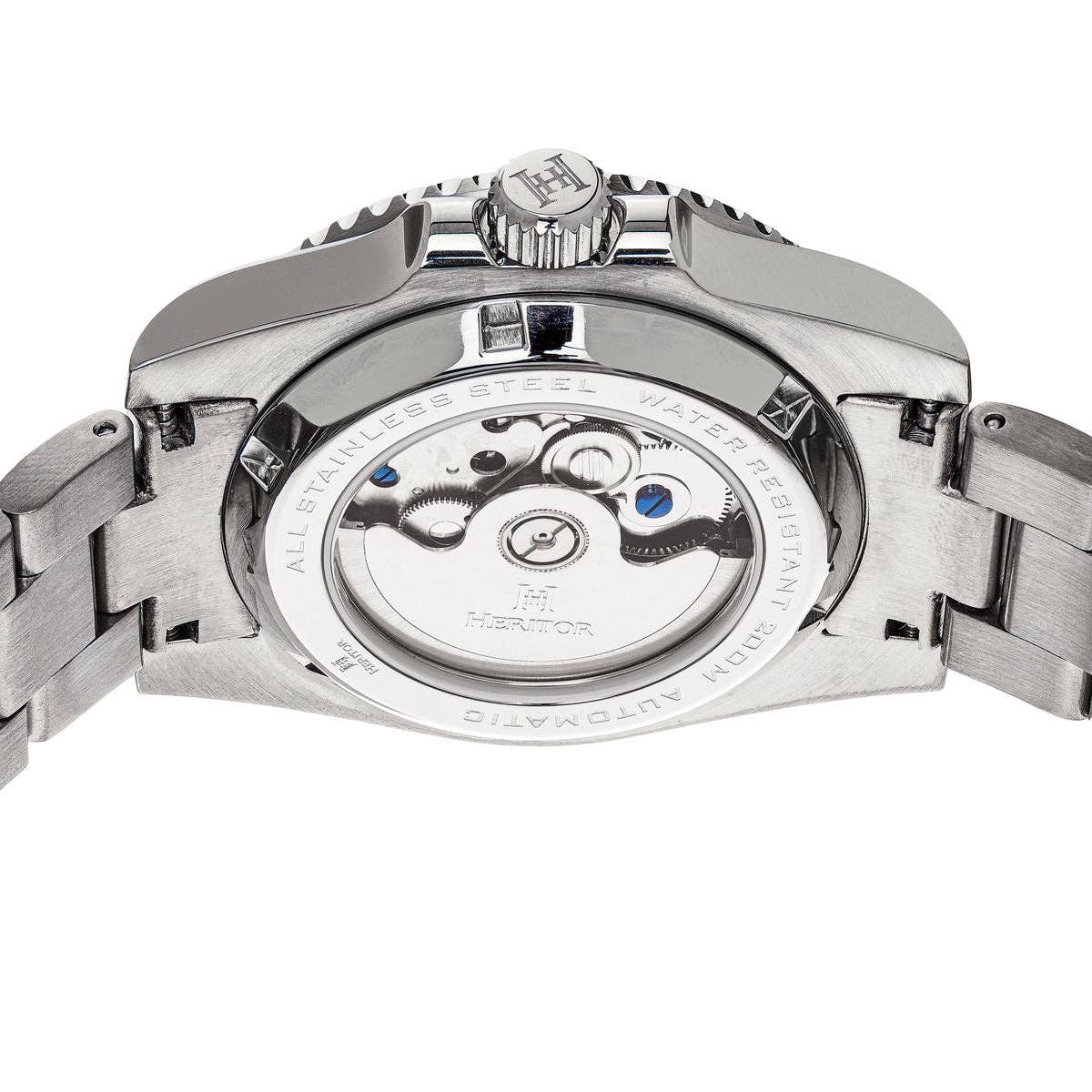 Heritor Luciano Men's Automatic Diver Date Bracelet Watch, Green