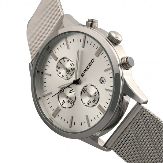 Breed Espinosa Men's Quartz Chronograph Date Mesh Bracelet Watch