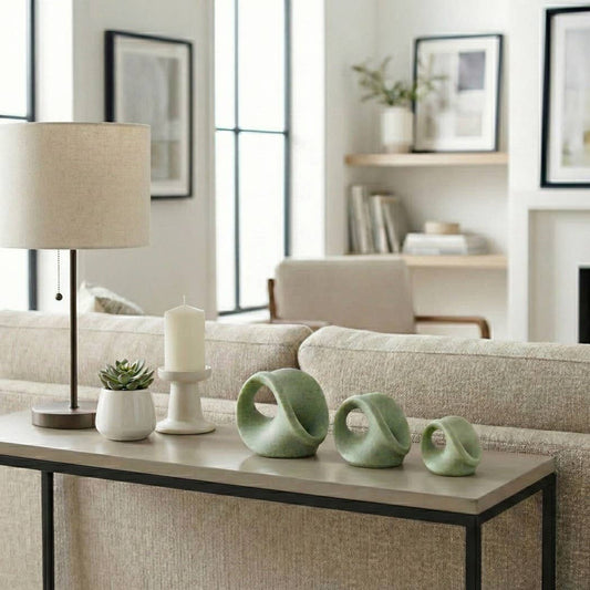 Decorative Objects Set of 3 - Green Resin Spheres, 4/5/6 in.