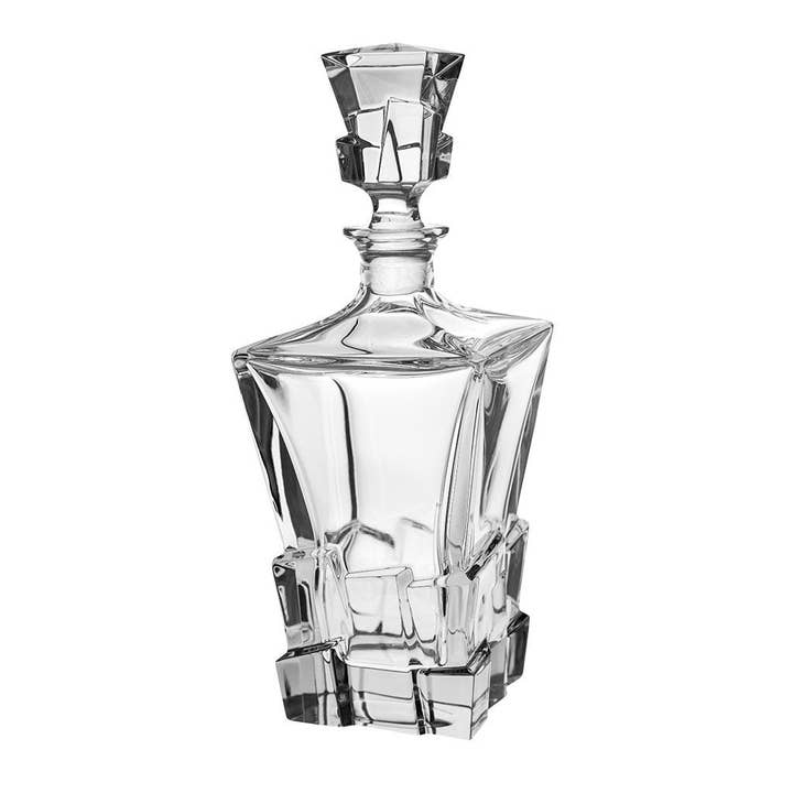 Barski Crack Crystal Decanter, 28 oz.