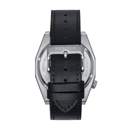 Heritor Amadeus Men's Automatic Semi-Skeleton Leather Watch, Style HERHS3401