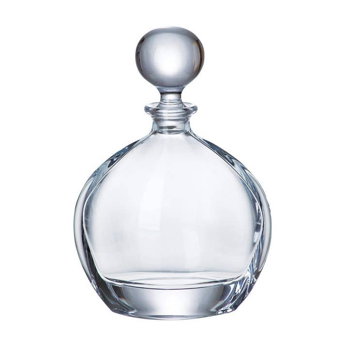 Barski Orbit Crystal Round Crystal Decanter, 27 oz.