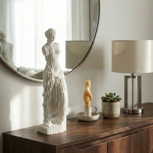 Decorative Sculpture - White Resin Oversized, 25 in.