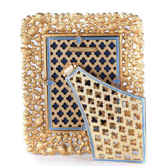 Jay Strongwater Javier Bejeweled 5" x 7" Swarovski Crystal Enamel Picture Frame, Oceana