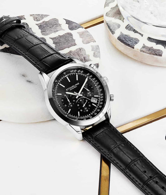 Stuhrling Original Rialto Men's Quartz Chronograph Watch, 44mm, Style BXD34