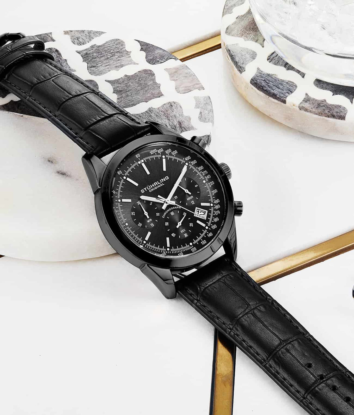 Stuhrling Original Rialto Men's Quartz Chronograph Watch, 44mm, Style JN468