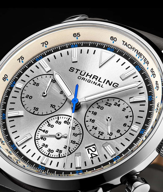 Stuhrling Original Monaco Men's Quartz Chronograph Watch, 44mm, Style 9VVFK