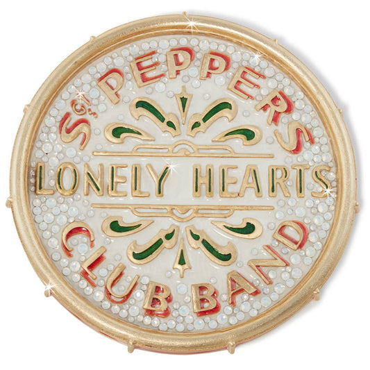 Jay Strongwater Sgt. Pepper's Crystal Enamel Gold-Finished Decorative Tray