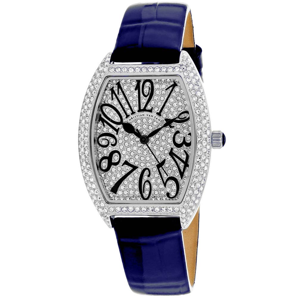 Christian Van Sant Elegant Women's Quartz Watch, Silver Dial