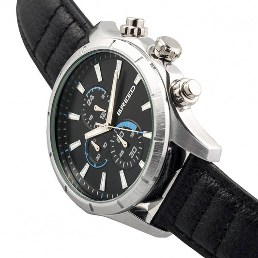 Breed Lacroix Men's Quartz Chronograph Leather Watch