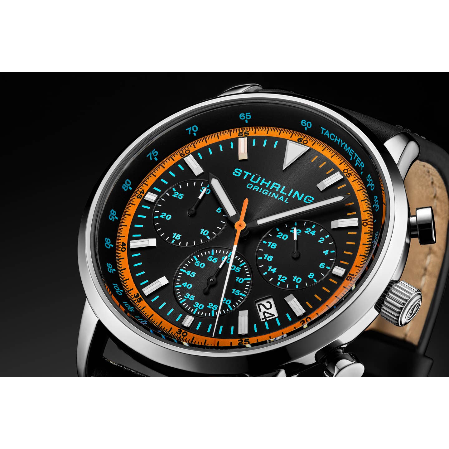 Stuhrling Original Monaco Men's Quartz Chronograph Watch, 44mm, Style HCP4E