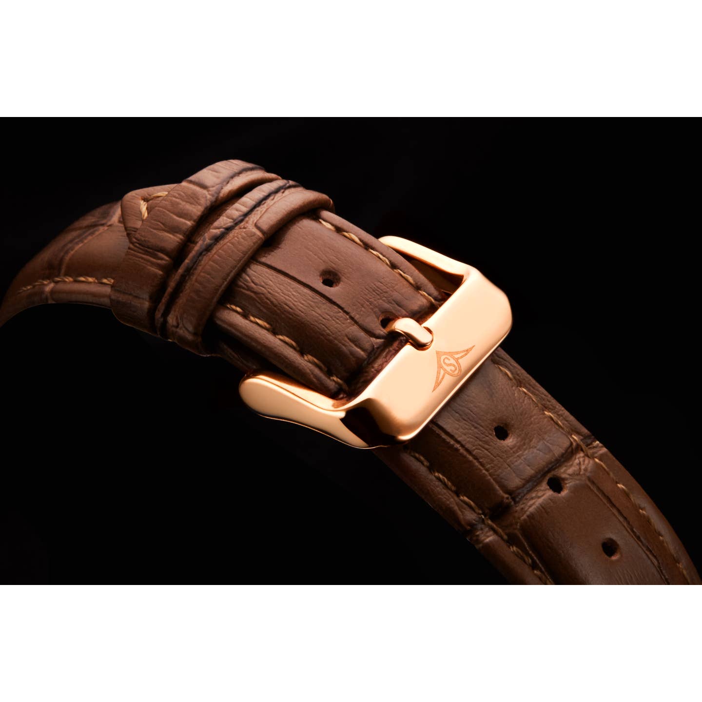 Stuhrling Original Rasa 3997 Men's Quartz Classic Watch, 40mm, White Dial, Brown Leather Strap