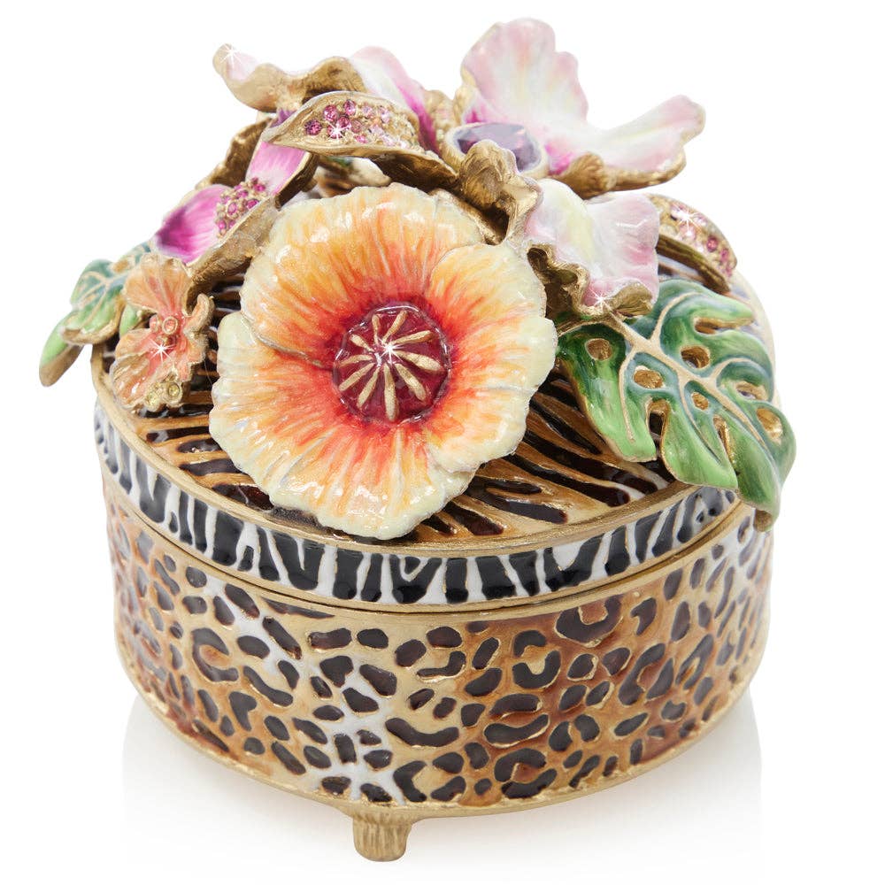 Jay Strongwater Alexander Mini Jungle Decorative Box