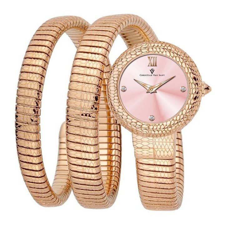 Christian Van Sant Naga Women's Quartz Watch, Pink Dial