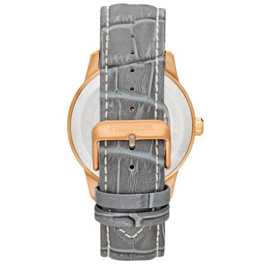 Heritor Davies Men's Automatic Semi-Skeleton Leather Watch, Style HERHS2505