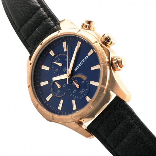 Breed Lacroix Men's Quartz Chronograph Leather Watch