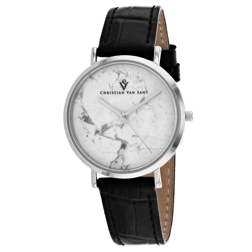Christian Van Sant Lotus Women's Quartz Watch, White Dial
