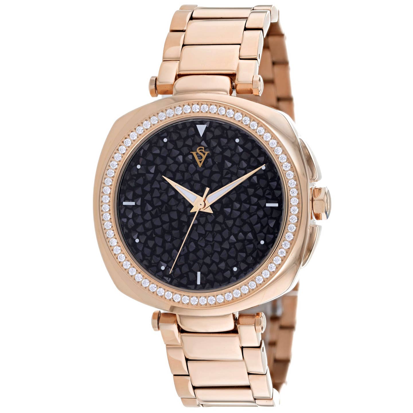 Christian Van Sant Mirabella Women's Quartz Watch, Black Dial