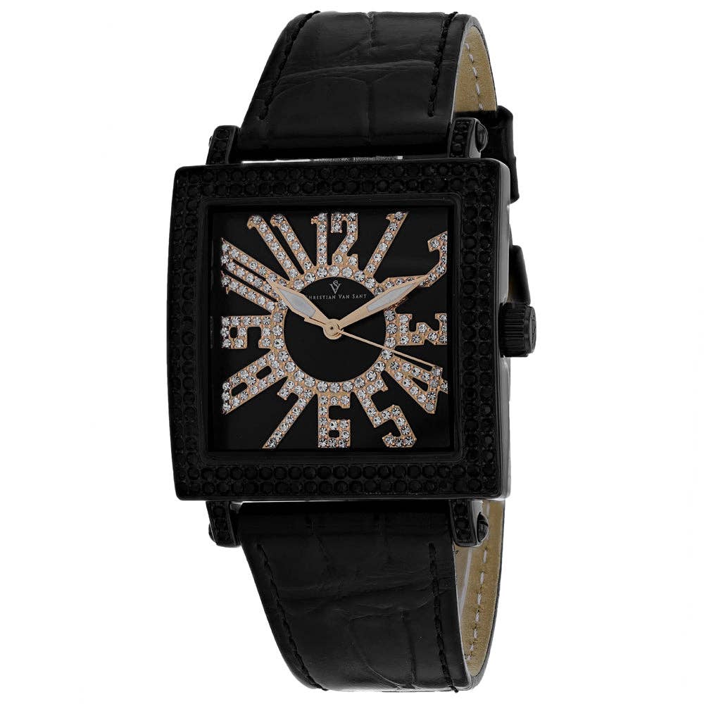Christian Van Sant Women's Quartz Watch, Black Dial, CV0244