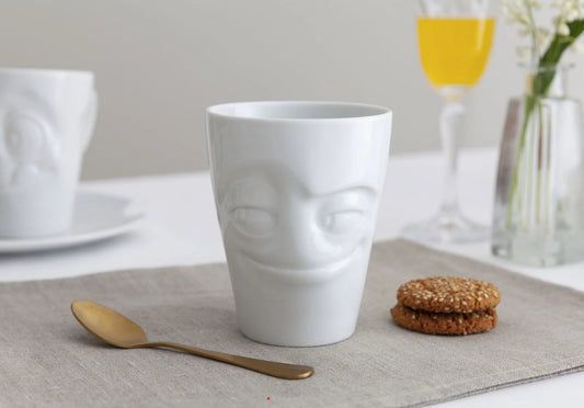 TASSEN Impish Face Porcelain Mug – 11 oz
