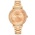 Stuhrling Original Aria 3908 Women's Quartz Watch, 40mm, Rose Gold-Tone Dial, Multifunction Display