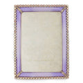 Jay Strongwater Lorraine Stone Edge 4" x 6" Swarovski Crystal Enamel Picture Frame, Lavender
