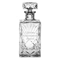 Durham Hand-cut crystal Square Whiskey Decanter, 30 oz.