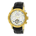 Authentic Heritor Hannibal Men's Automatic Semi-Skeleton Leather Watch, Style HERHR4103