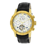 Authentic Heritor Hannibal Men's Automatic Semi-Skeleton Leather Watch, Style HERHR4103