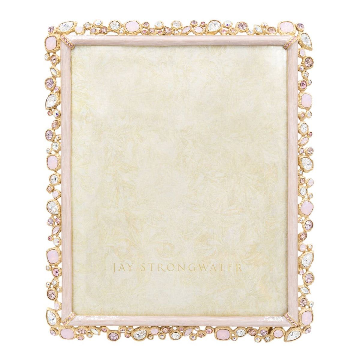 Jay Strongwater 8 X 10 Bejeweled - Baby Pink 8" x 10" Crystal Enamel Picture Frame