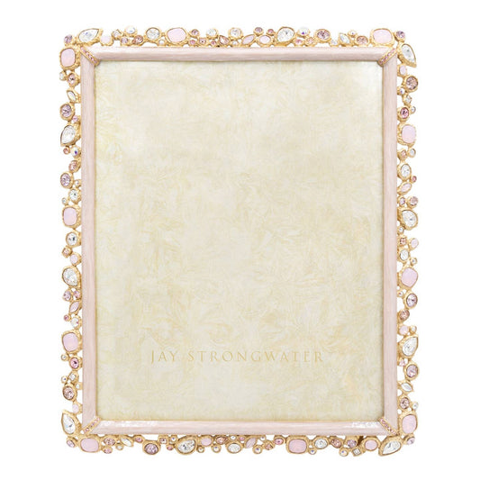 Jay Strongwater 8 X 10 Bejeweled - Baby Pink 8" x 10" Crystal Enamel Picture Frame