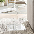 Side Table - Clear Acrylic Modern Square Table, 18 in.