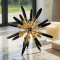 Decorative Object - Black Crystal Starburst Sculpture, 8 in.