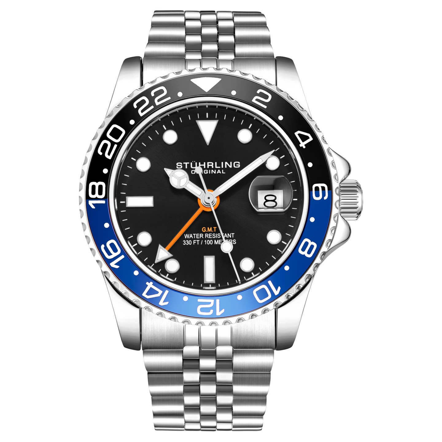 Stuhrling Original Meridian GMT Men's Quartz GMT Watch, 42mm, Style 57SGS