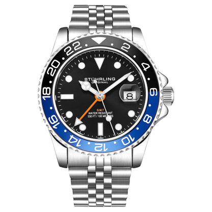 Stuhrling Original Meridian GMT Men's Quartz GMT Watch, 42mm, Style 57SGS