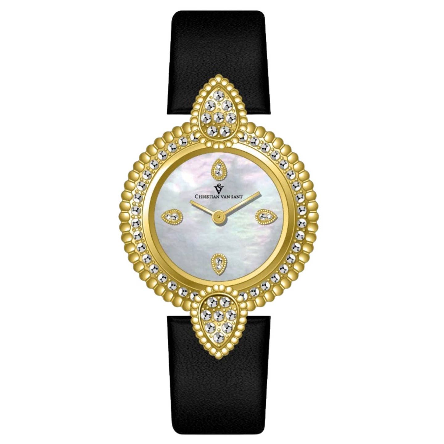 Christian Van Sant Valor Women's Quartz Watch, Silver Dial