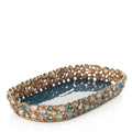 Jay Strongwater Julius Bejeweled Swarovski Crystal Enamel Gold-Finished Decorative Tray, Oceana