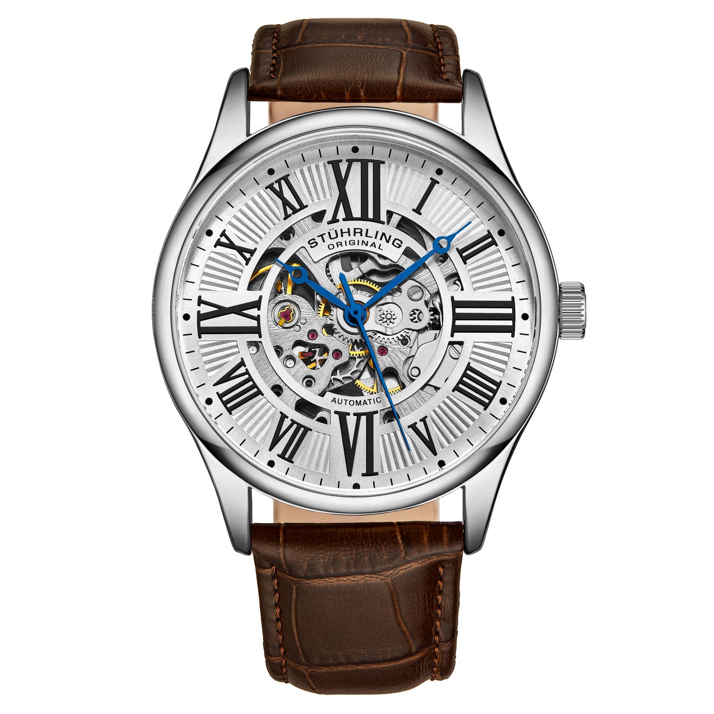 Stuhrling Original Atrium 3942 Men's Automatic Skeleton Watch, 42mm, Style FEFWE