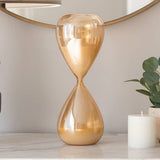 Decorative Object - Gold Glass Hourglass Sculpture, 17 in.