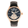 Authentic Heritor Gregory Men's Automatic Semi-Skeleton Leather Watch, Style HERHR8105