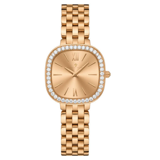 Christian Van Sant Rivoli Women's Quartz Watch, Rose Gold Dial